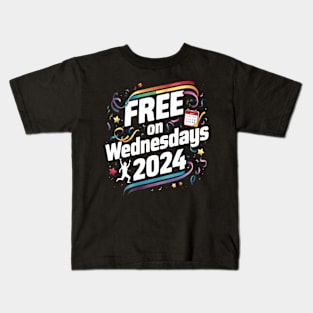 Free On Wednesdays 2024 Election Funny Trump Biden Sayings Kids T-Shirt